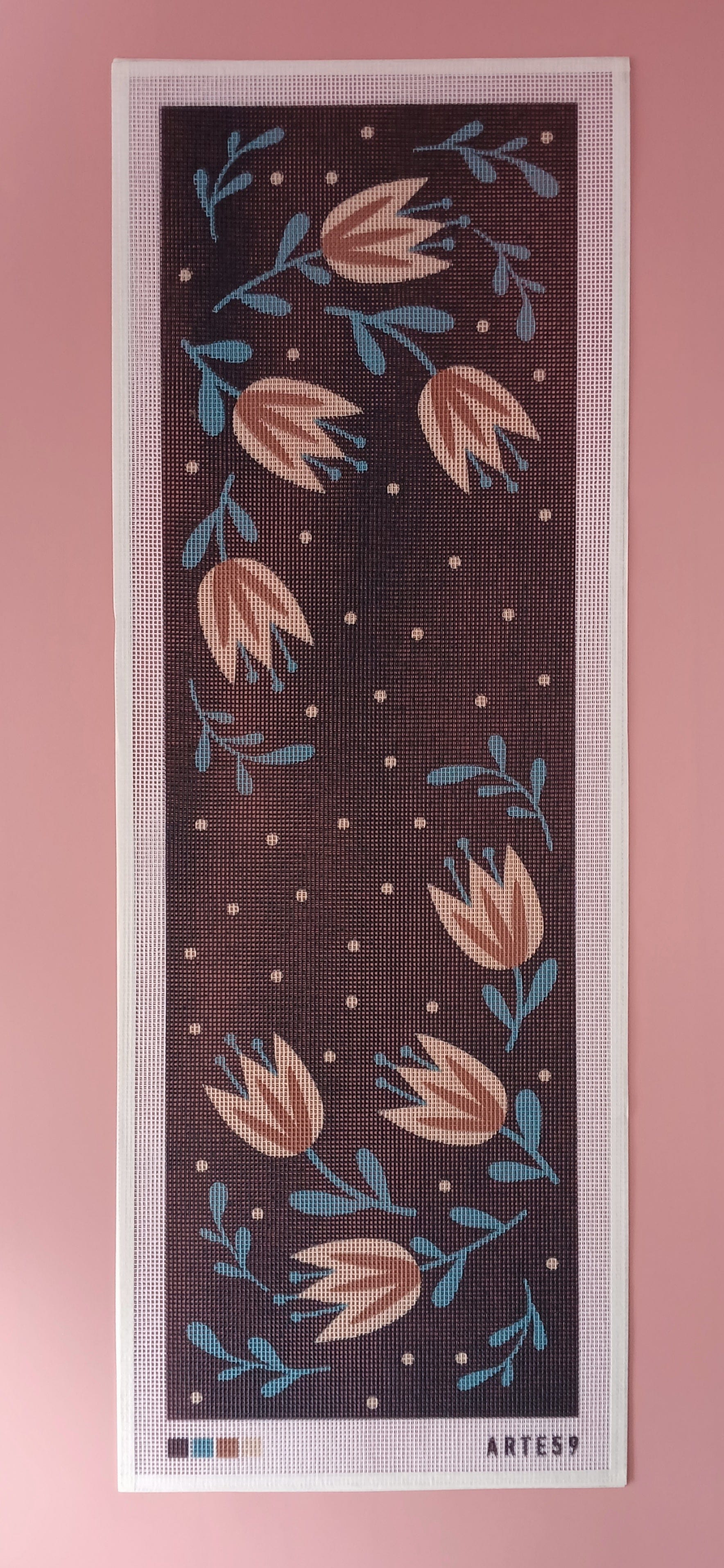 Arte59 Esterilla 30 x 100 cm Flores negras 30x100 cm