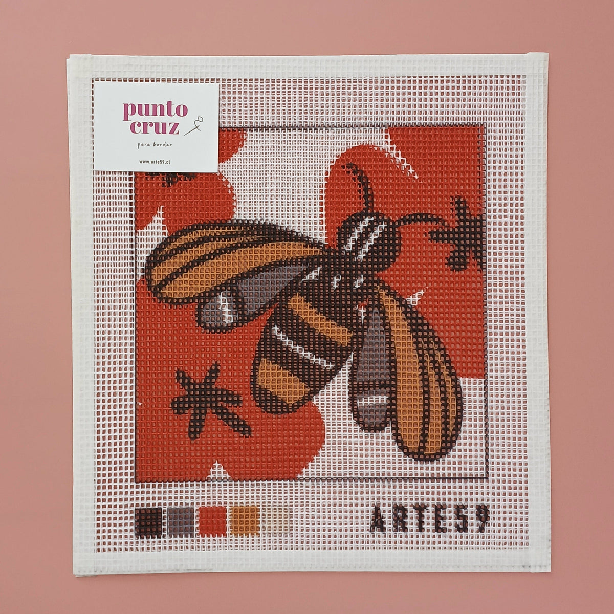 Esterilla 20x20 cm Abejas y flores