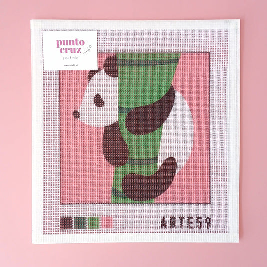 Arte59 Esterillas 20 x 20 cm Esterilla 20x20 cm Panda rosa