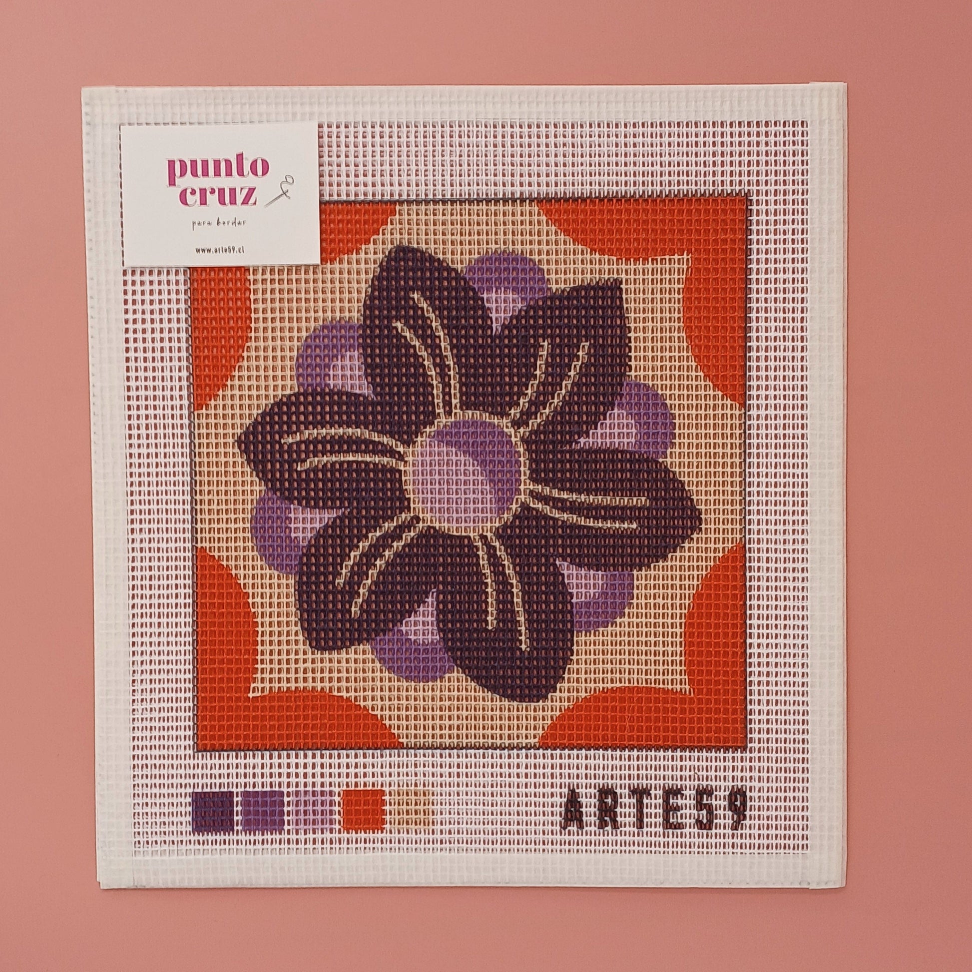 Arte59 Esterillas 20 x 20 cm Flor morada 20x20 cm
