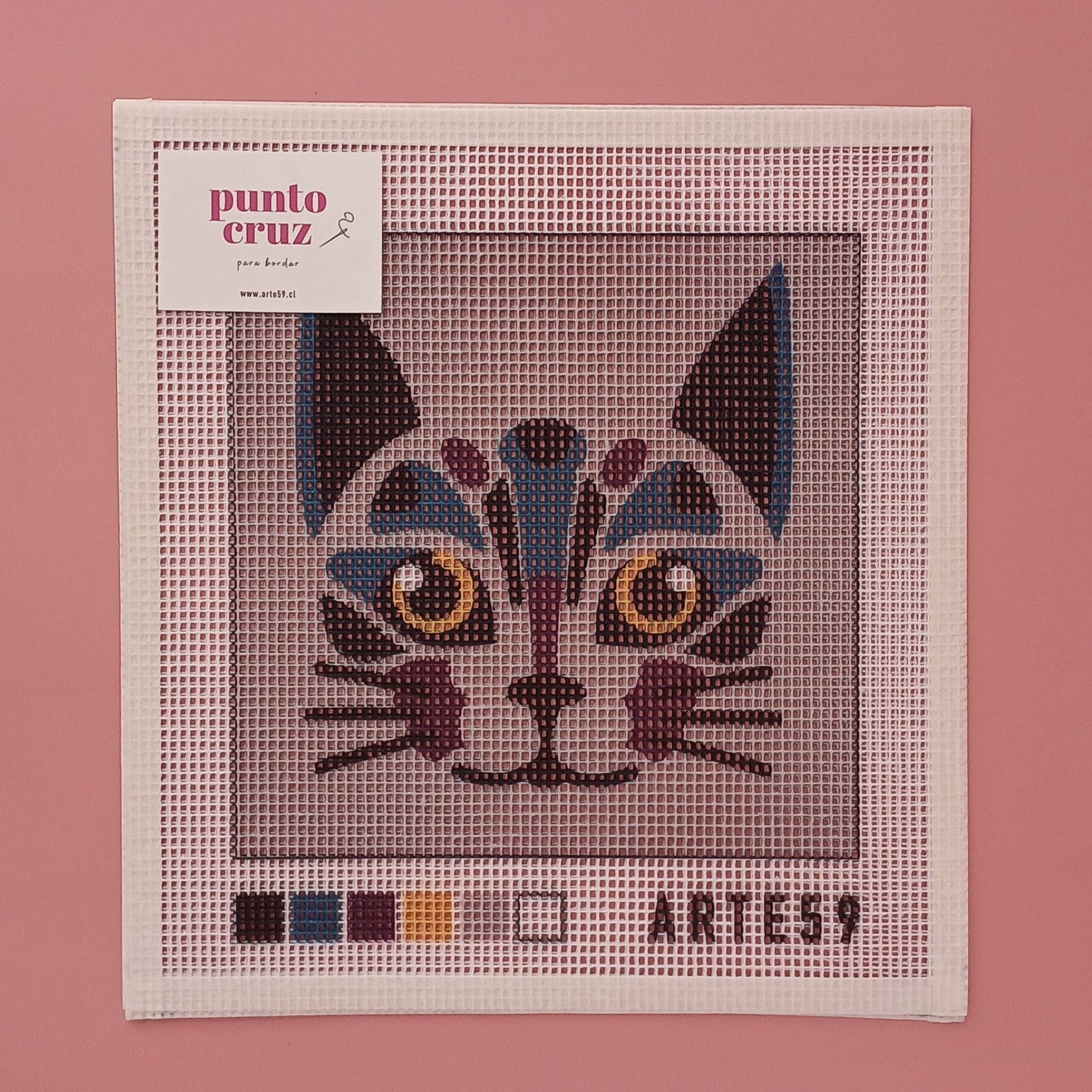 Arte59 Esterillas 20 x 20 cm Gato morado 20x20 cm