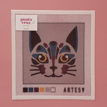 Arte59 Esterillas 20 x 20 cm Gato morado 20x20 cm