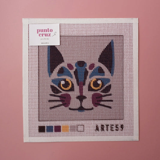 Arte59 Esterillas 20 x 20 cm Gato morado 20x20 cm