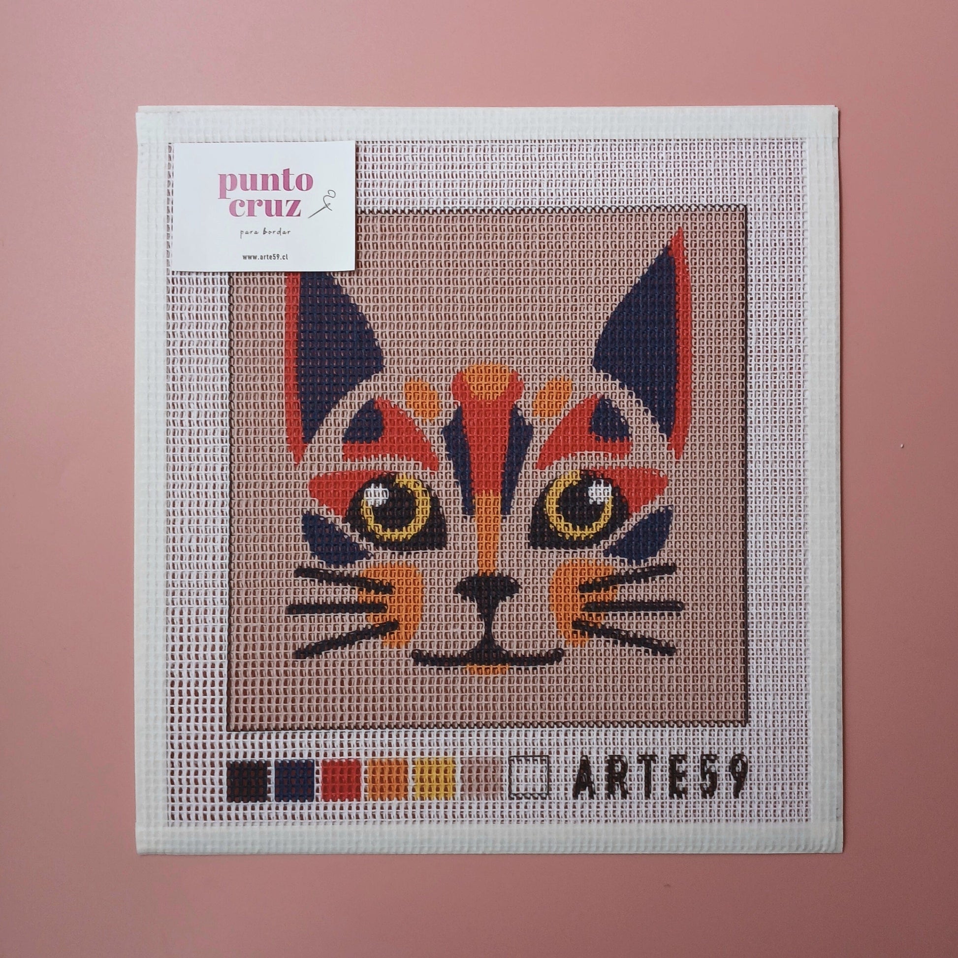 Arte59 Esterillas 20 x 20 cm Gato naranjo 20x20 cm