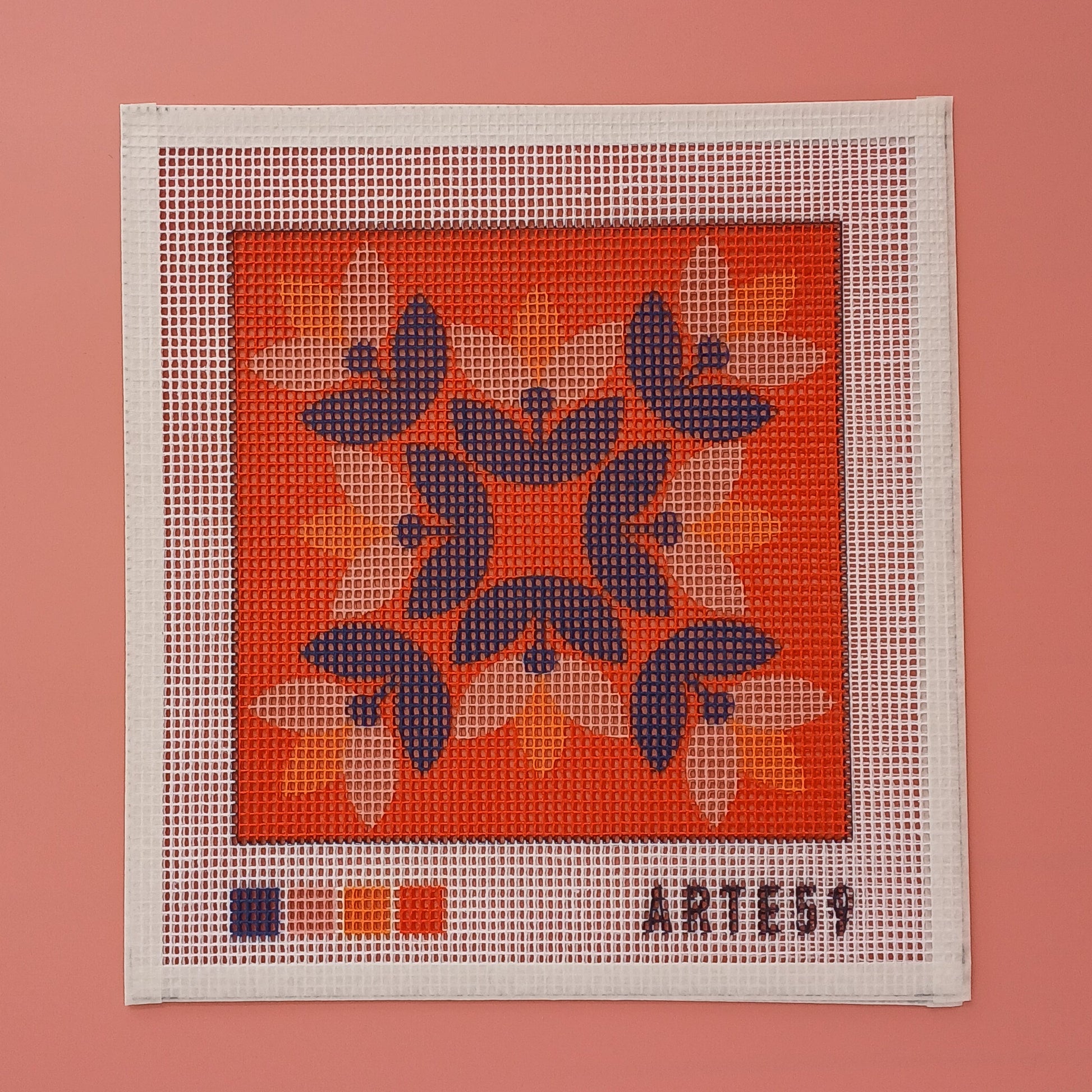 Arte59 Esterillas 20 x 20 cm Mandala hojas naranjo 20x20 cm