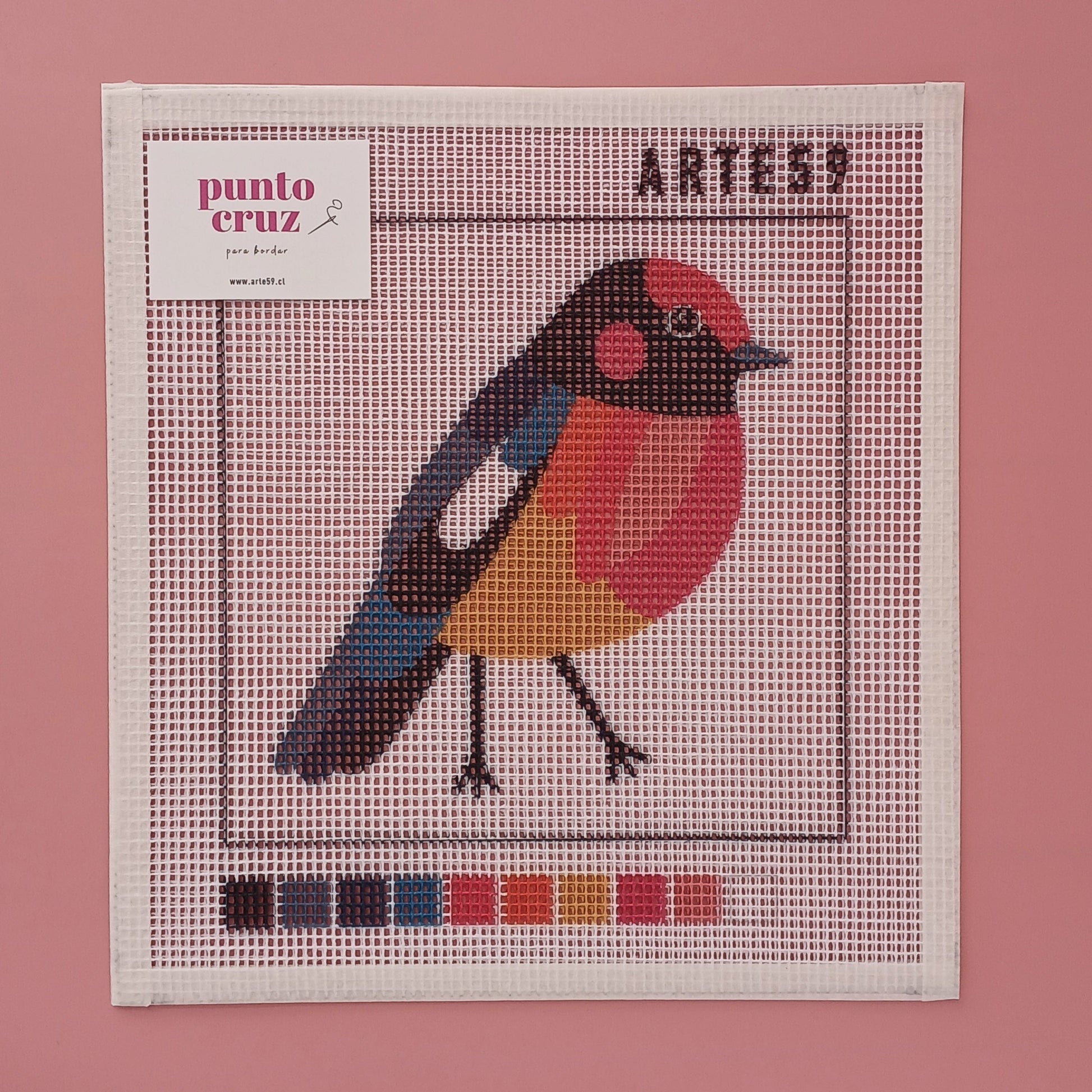 Arte59 Esterillas 20 x 20 cm Pájaro rosa 20x20 cm