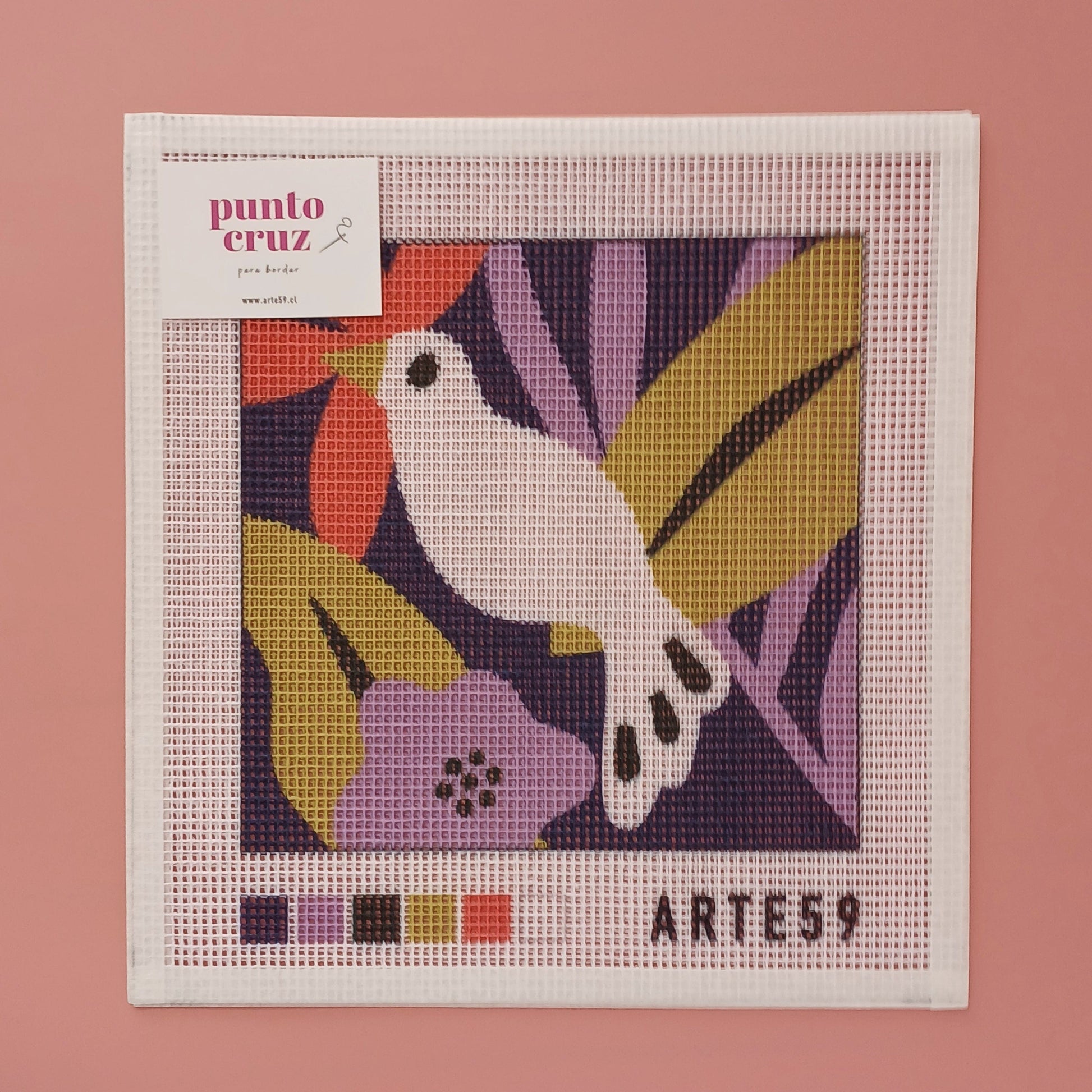 Arte59 Esterillas 20 x 20 cm Pájaros ilustrados morados 20x20 cm