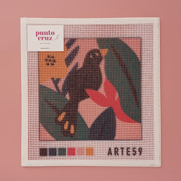 Arte59 Esterillas 20 x 20 cm Pájaros ilustrados rosa 20x20 cm