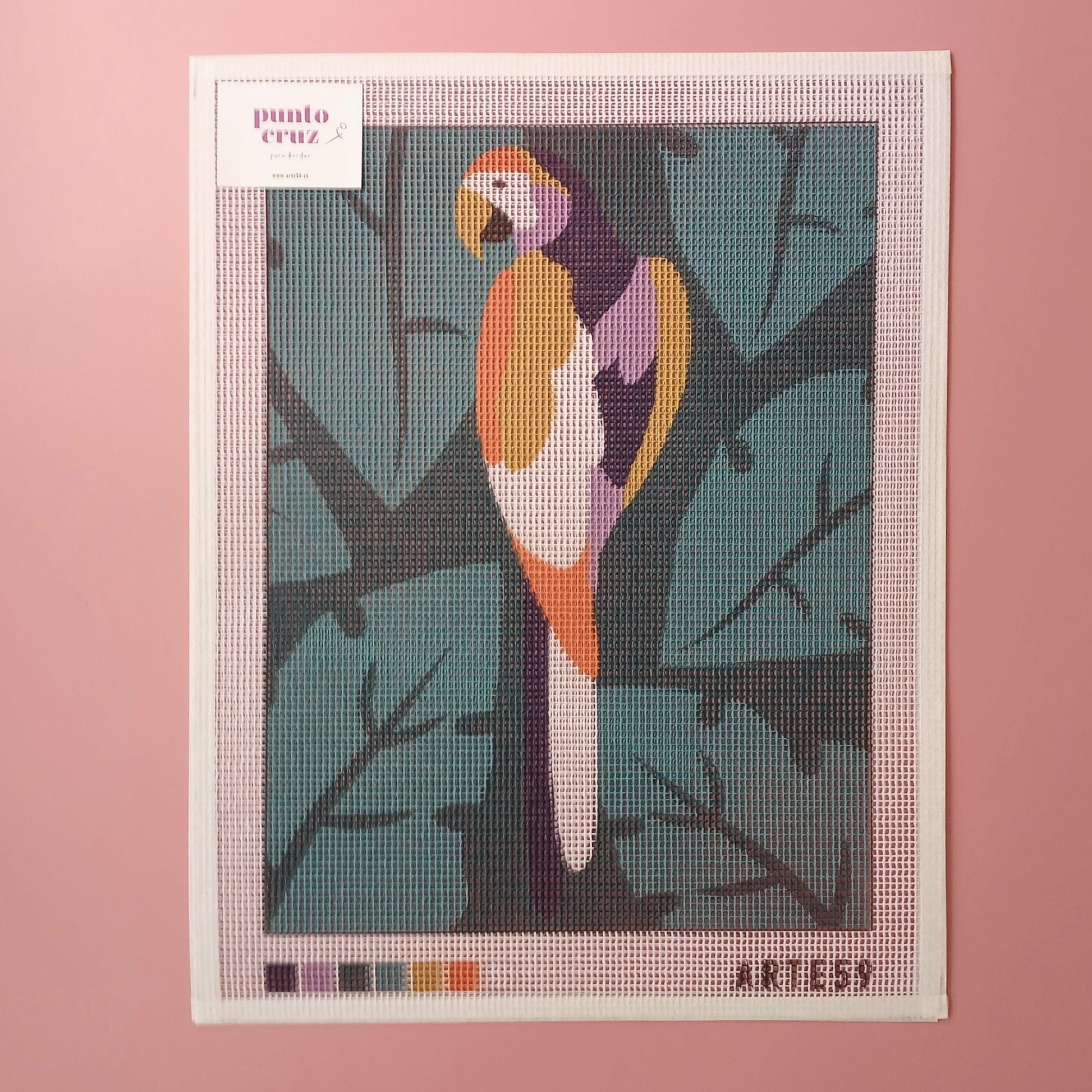 Arte59 Esterillas 30 x 40 cm Loro verde y hojas 30x40 cm