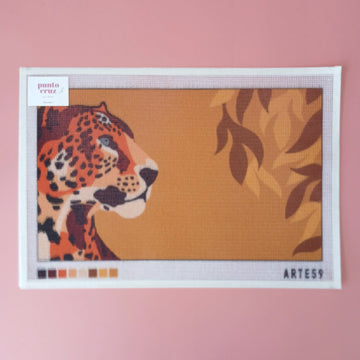 Arte59 Esterillas 30 x 50 cm Esterilla 30x50 cm Leopardo y hojas cálido