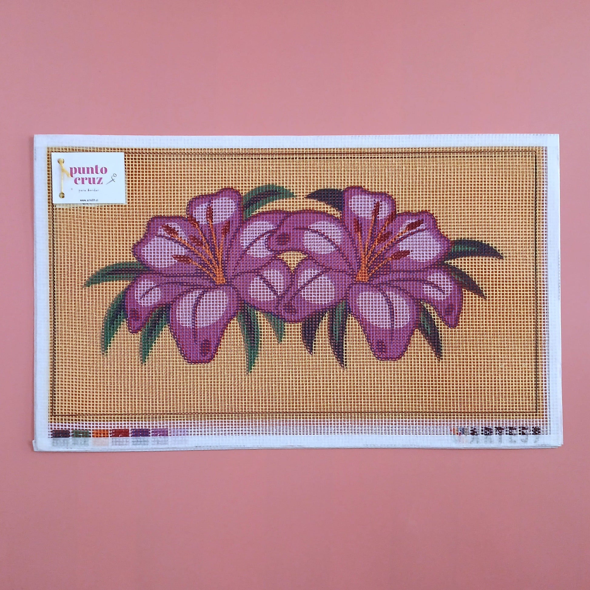 Arte59 Esterillas 30 x 50 cm Flores hawaianas moradas 26x48 cm