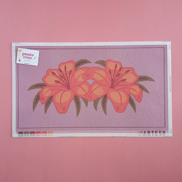 Arte59 Esterillas 30 x 50 cm Flores hawaianas naranjas 26x48 cm