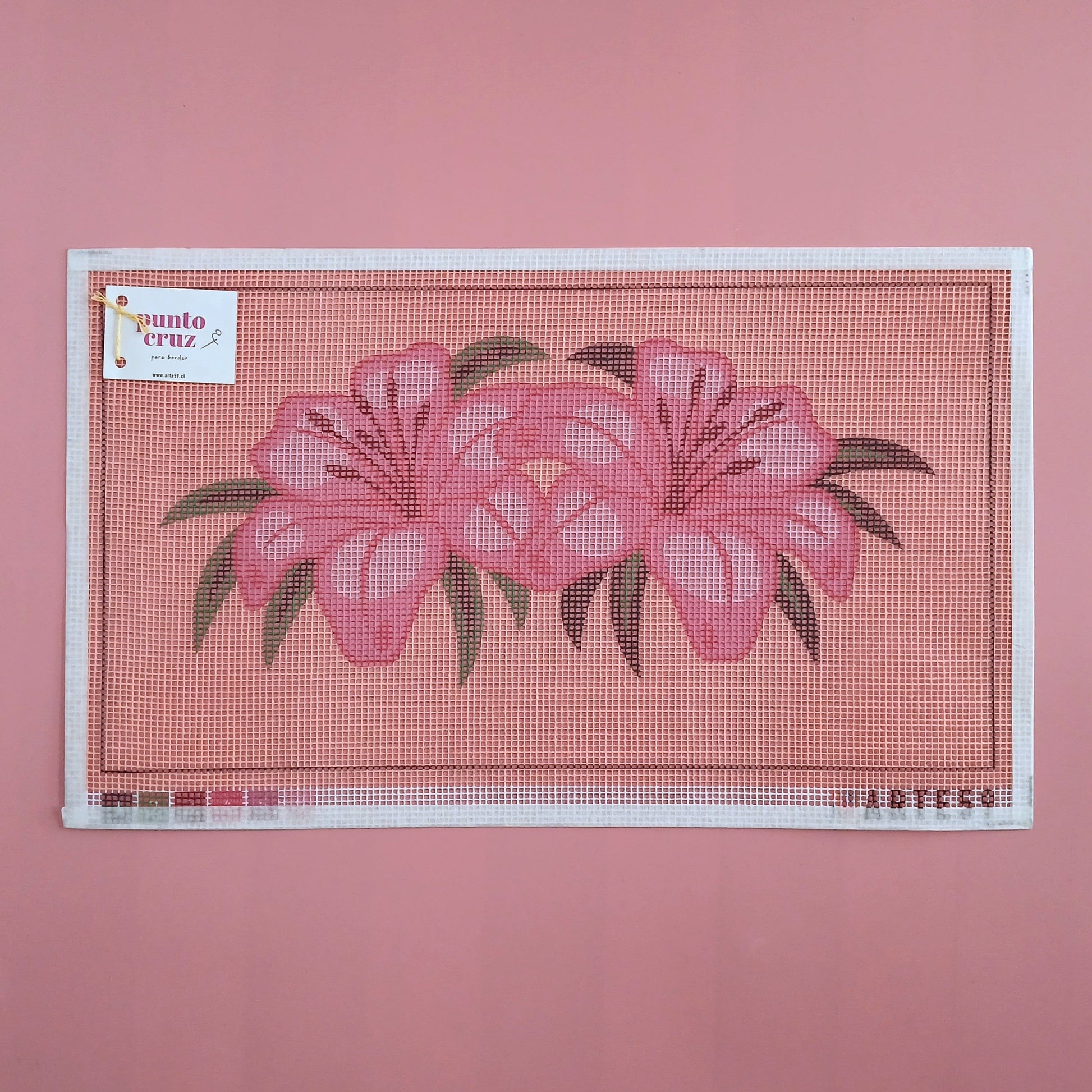 Arte59 Esterillas 30 x 50 cm Flores hawaianas rosas 26x48 cm
