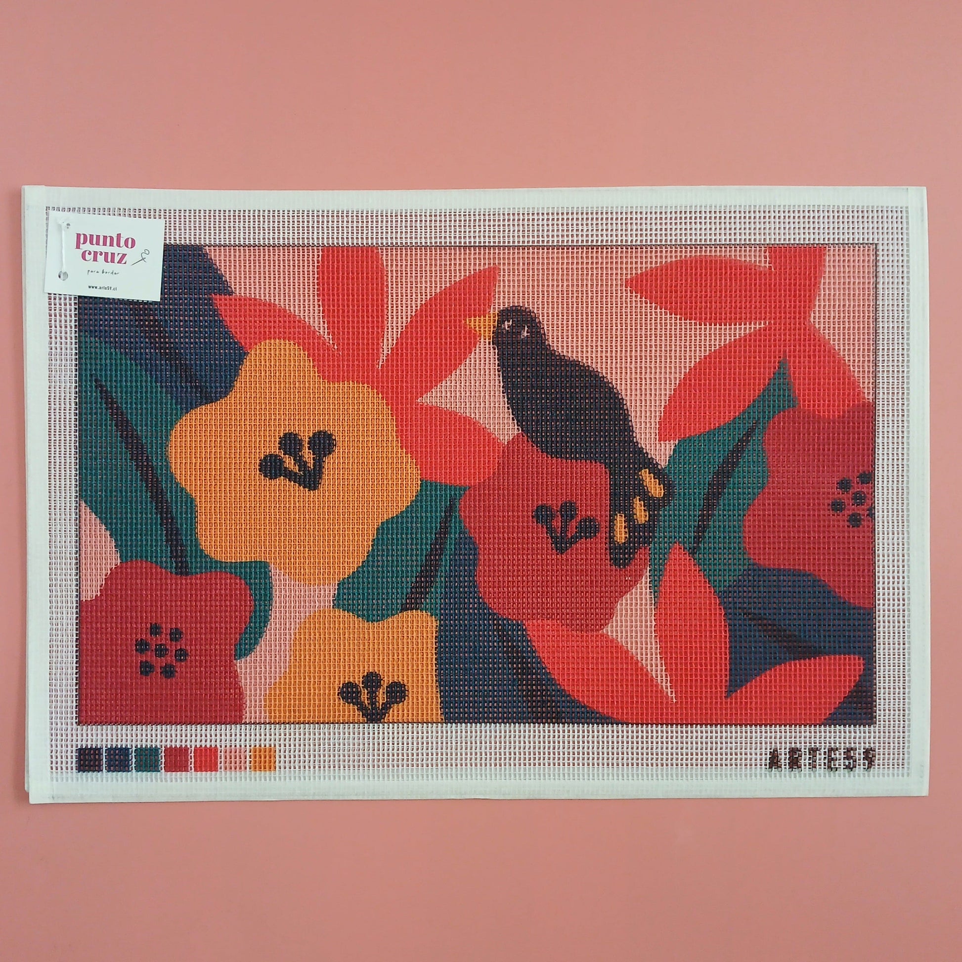 Arte59 Esterillas 30 x 50 cm Pájaros ilustrados rosa 30x50 cm