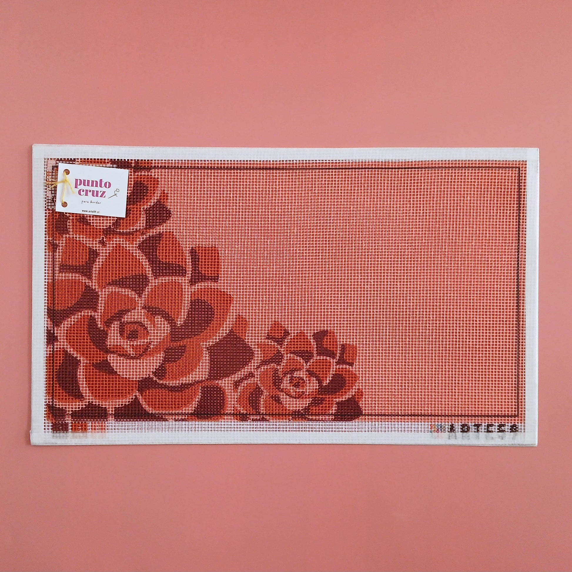 Arte59 Esterillas 30 x 50 cm Tres suculentas naranja 26x48 cm
