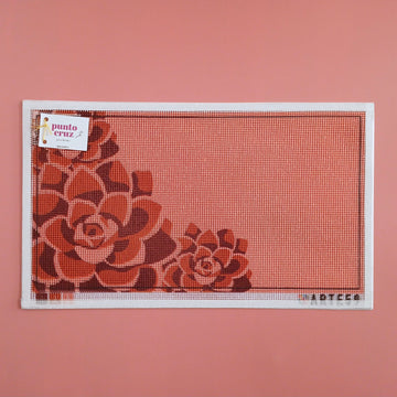 Arte59 Esterillas 30 x 50 cm Tres suculentas naranja 26x48 cm