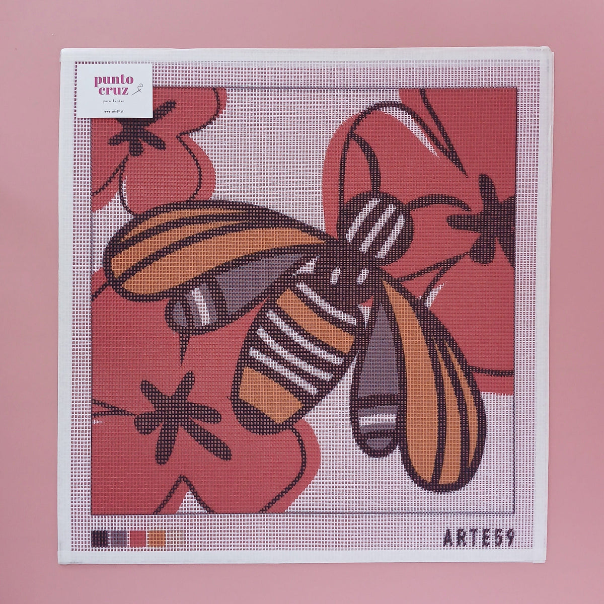 Esterilla 40x40 cm Abejas y flores