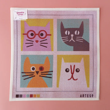Arte59 Esterillas 40 x 40 cm Esterilla 40x40 cm Colonia felina