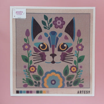 Arte59 Esterillas 40 x 40 cm Gato morado 40x40 cm