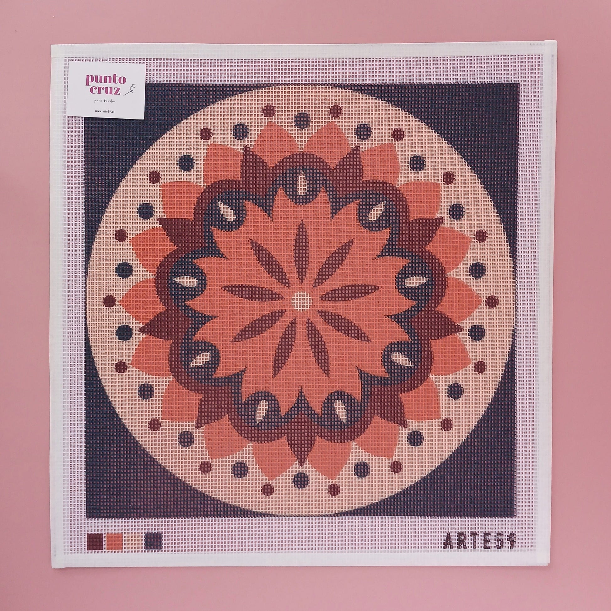 Arte59 Esterillas 40 x 40 cm Mandala gotas naranjo 40x40 cm