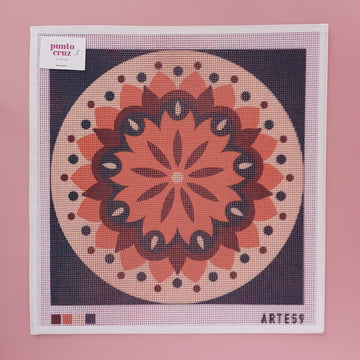 Arte59 Esterillas 40 x 40 cm Mandala gotas naranjo 40x40 cm