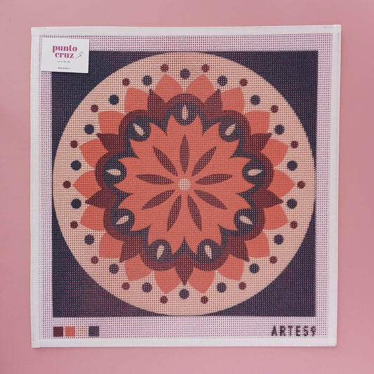 Arte59 Esterillas 40 x 40 cm Mandala gotas naranjo 40x40 cm