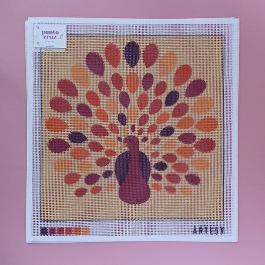 Arte59 Esterillas 40 x 40 cm Pavo real naranjo 40x40 cm