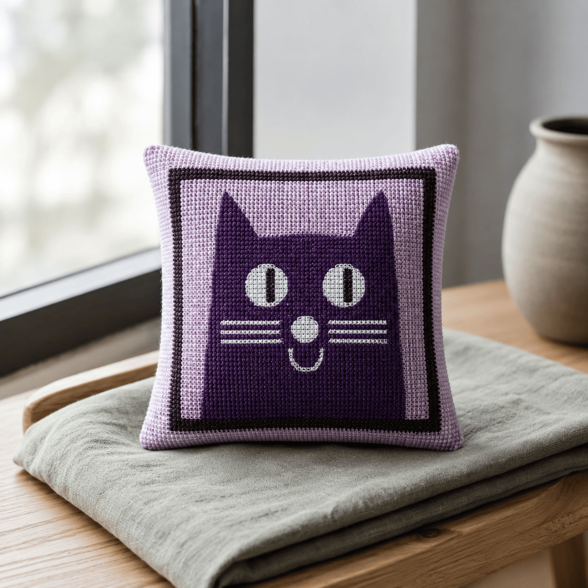 Arte59 Kit de 20x20 cm Kit 20x20 cm gato feliz