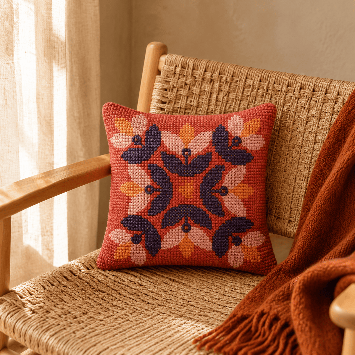 Arte59 Kit de 20x20 cm Kit 20x20 cm mandala hojas naranjo