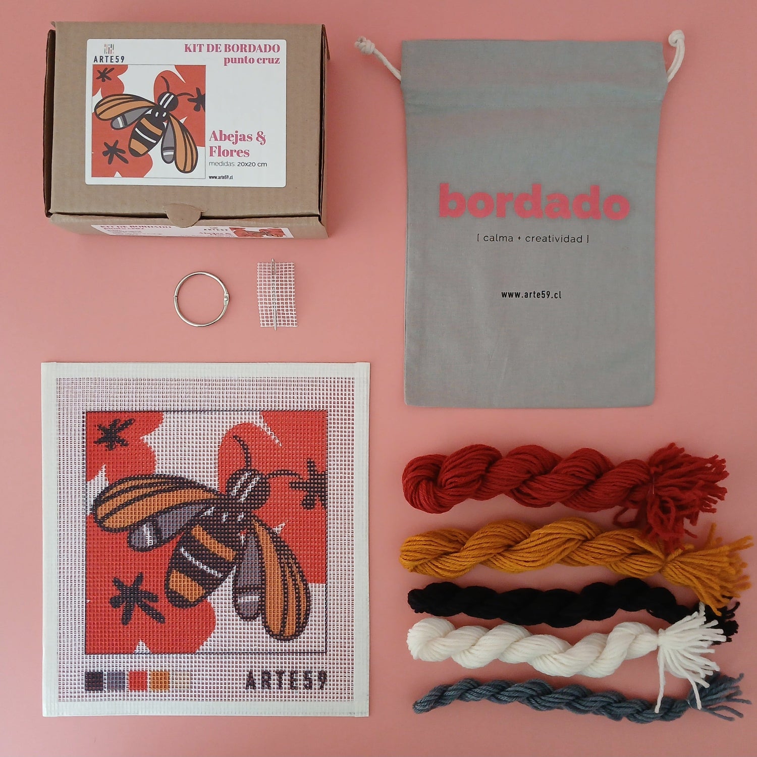 Kits de bordado punto cruz 20x20 cm