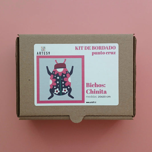 Arte59 Kit de 20x20 cm Kit bichos: chinita 20x20 cm