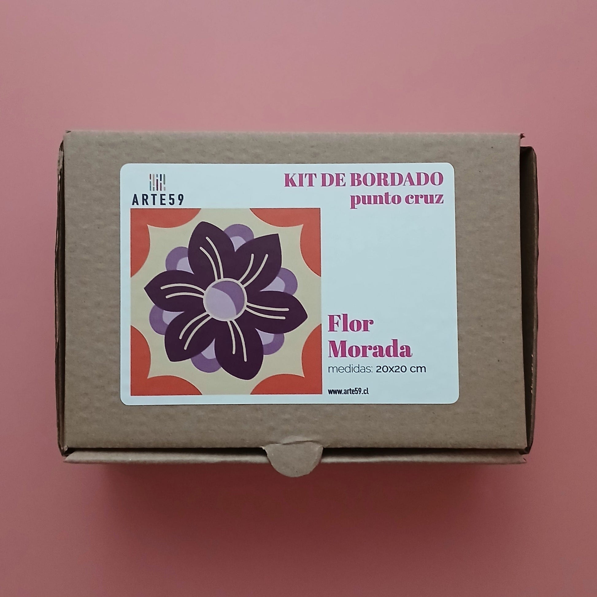 Arte59 Kit de 20x20 cm Kit flor morada 20x20 cm
