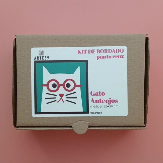 Arte59 Kit de 20x20 cm Kit gato anteojos 20x20 cm