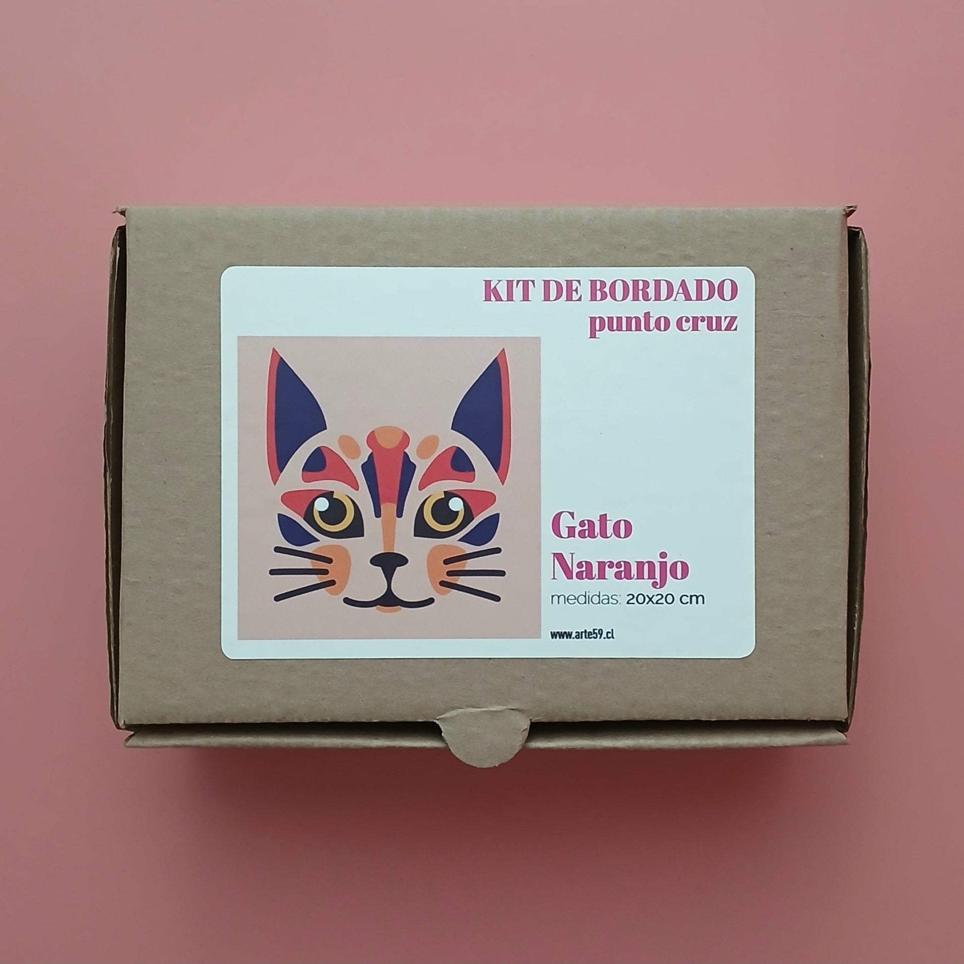 Arte59 Kit de 20x20 cm Kit gato naranjo 20x20 cm