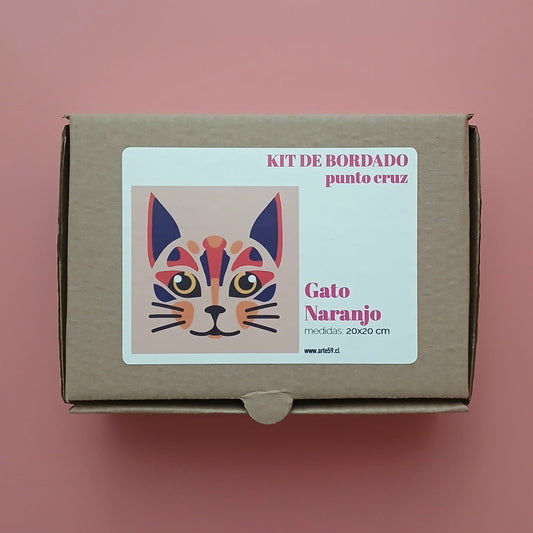 Arte59 Kit de 20x20 cm Kit gato naranjo 20x20 cm