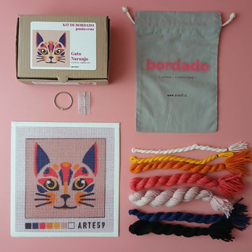 Arte59 Kit de 20x20 cm Kit gato naranjo 20x20 cm