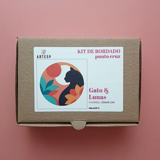 Arte59 Kit de 20x20 cm Kit gato y luna 20x20 cm
