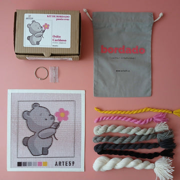 Arte59 Kit de 20x20 cm Kit osito cariñoso 20x20 cm