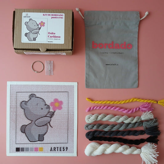 Arte59 Kit de 20x20 cm Kit osito cariñoso 20x20 cm