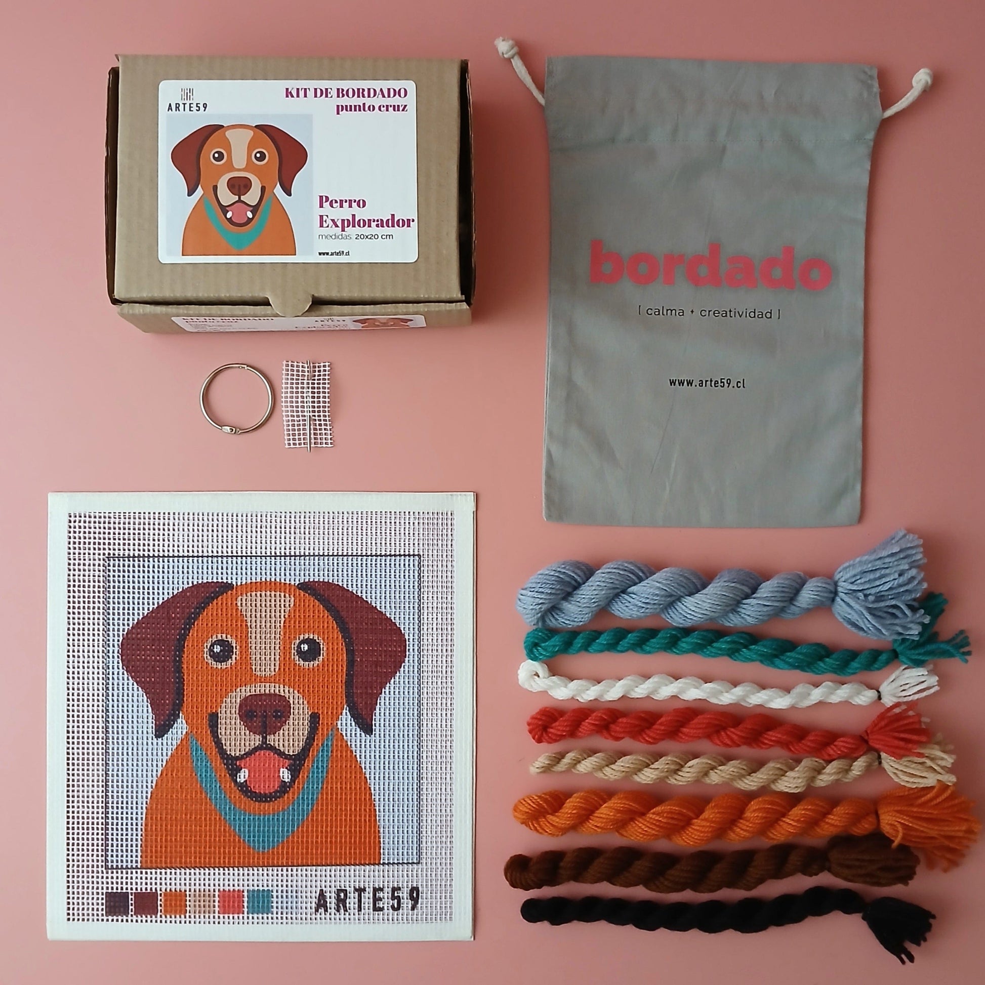 Arte59 Kit de 20x20 cm Kit perro explorador 20x20 cm