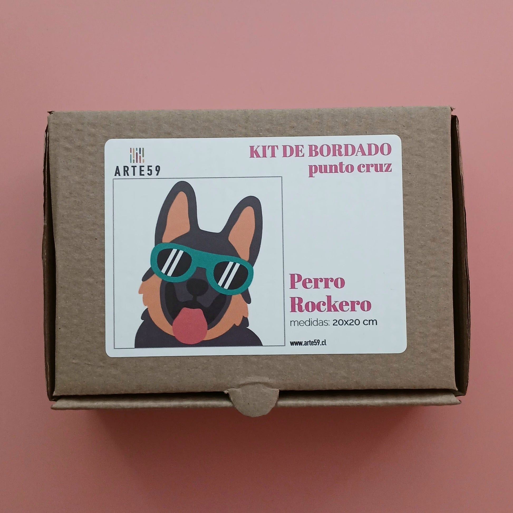 Arte59 Kit de 20x20 cm Kit perro rockero 20x20 cm