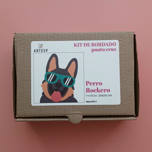 Arte59 Kit de 20x20 cm Kit perro rockero 20x20 cm