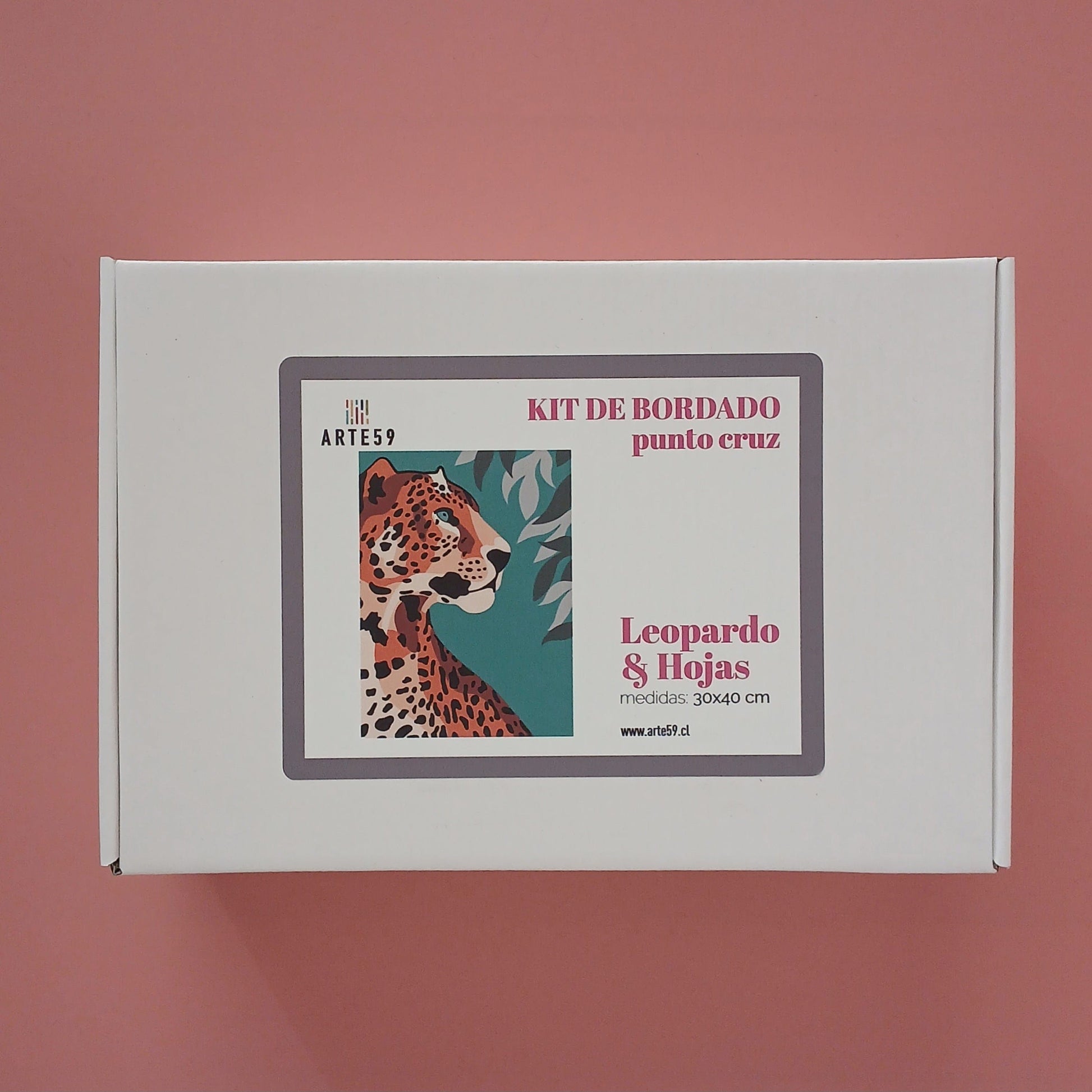 Arte59 Kit de 30x40 cm Kit leopardo y hojas 30x40 cm