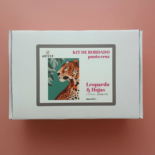 Arte59 Kit de 30x40 cm Kit leopardo y hojas 30x40 cm