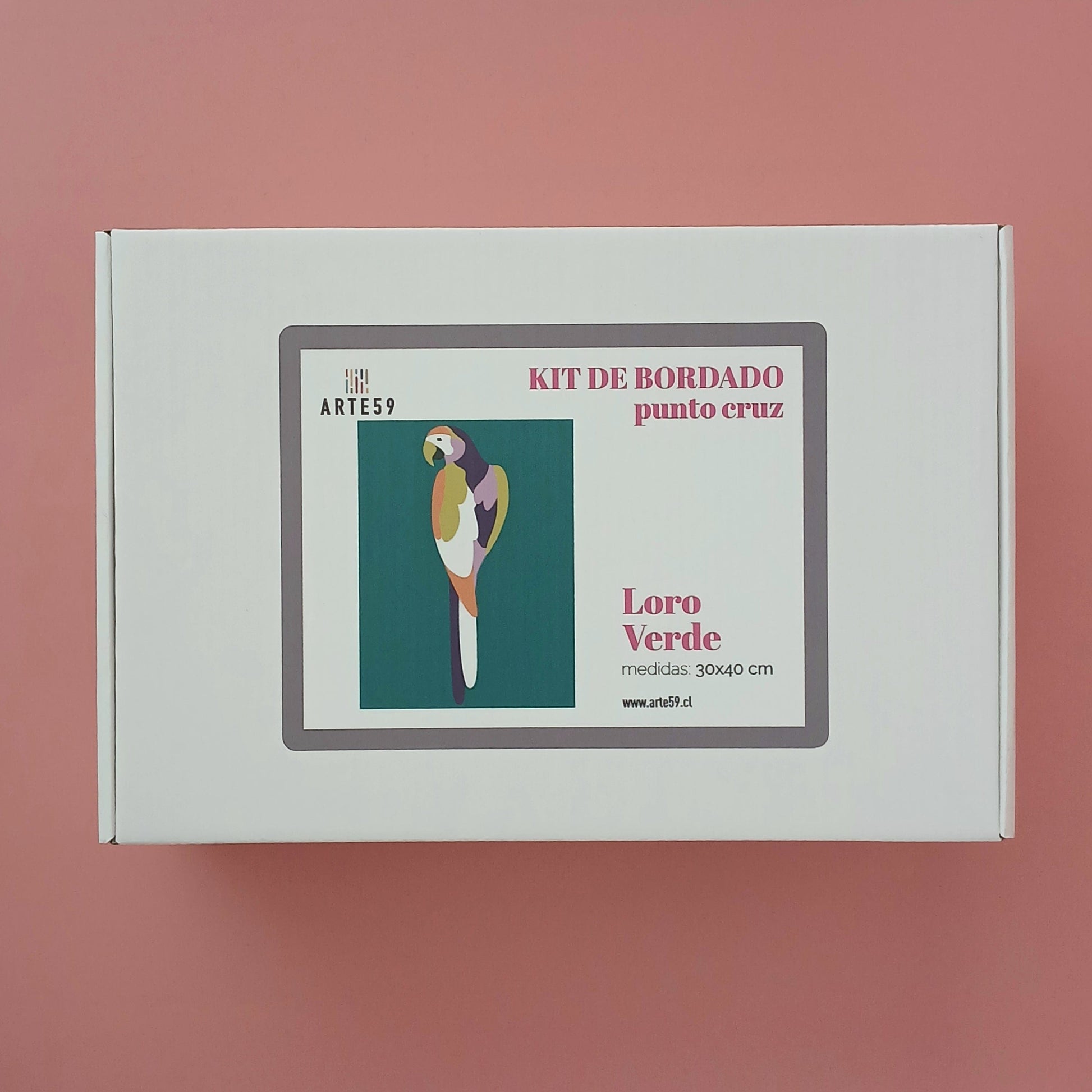 Arte59 Kit de 30x40 cm Kit loro verde 30x40 cm