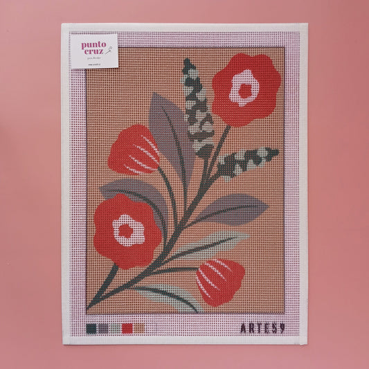 Arte59 Kit de 30x40 cm Kit ramillete fucsia y crema 30x40 cm