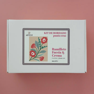 Arte59 Kit de 30x40 cm Kit ramillete fucsia y crema 30x40 cm