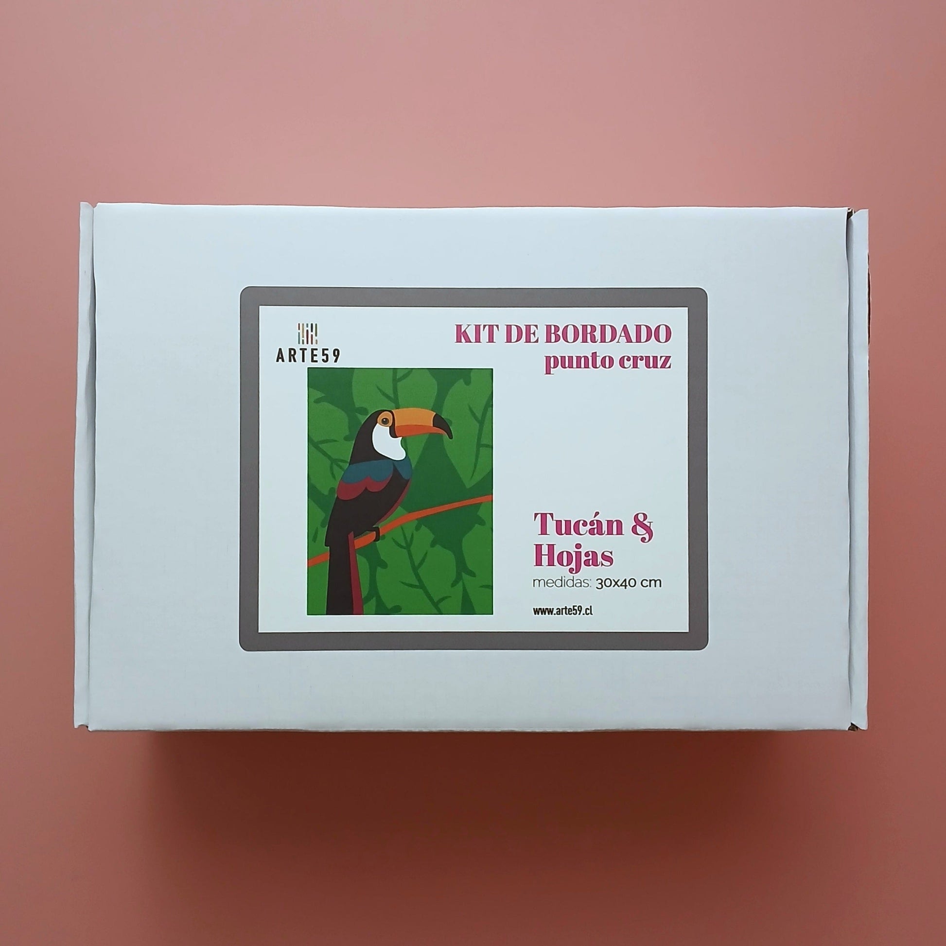 Arte59 Kit de 30x40 cm Kit tucán y hojas 30x40 cm