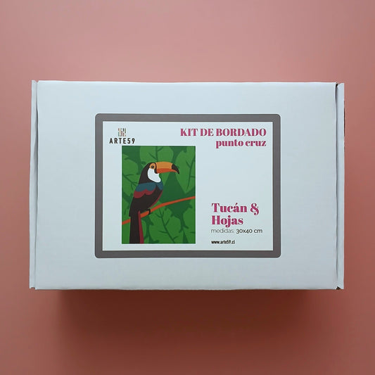 Arte59 Kit de 30x40 cm Kit tucán y hojas 30x40 cm