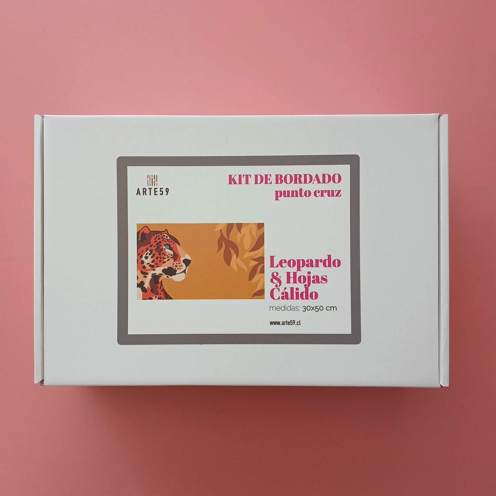Arte59 Kit de 30x50 cm Kit 30x50 cm leopardo y hojas cálido